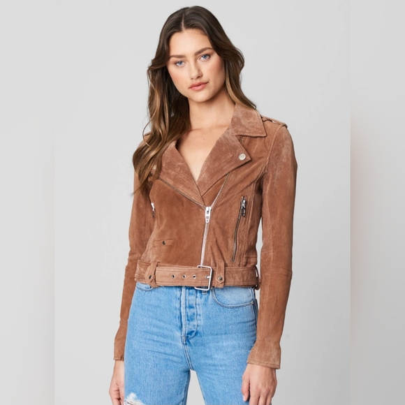 Blank NYC COFFEE BEAN MOTO JACKET Leather Jacket NWT size large